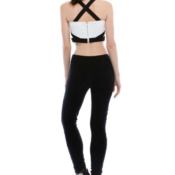 Criss Cross Cut Out Crop Top Bralette - Picture 4 of 6